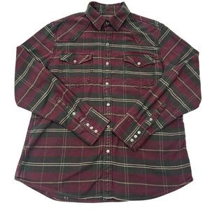 Converse One Star Red flannel shirt 100% Cotton Size Large